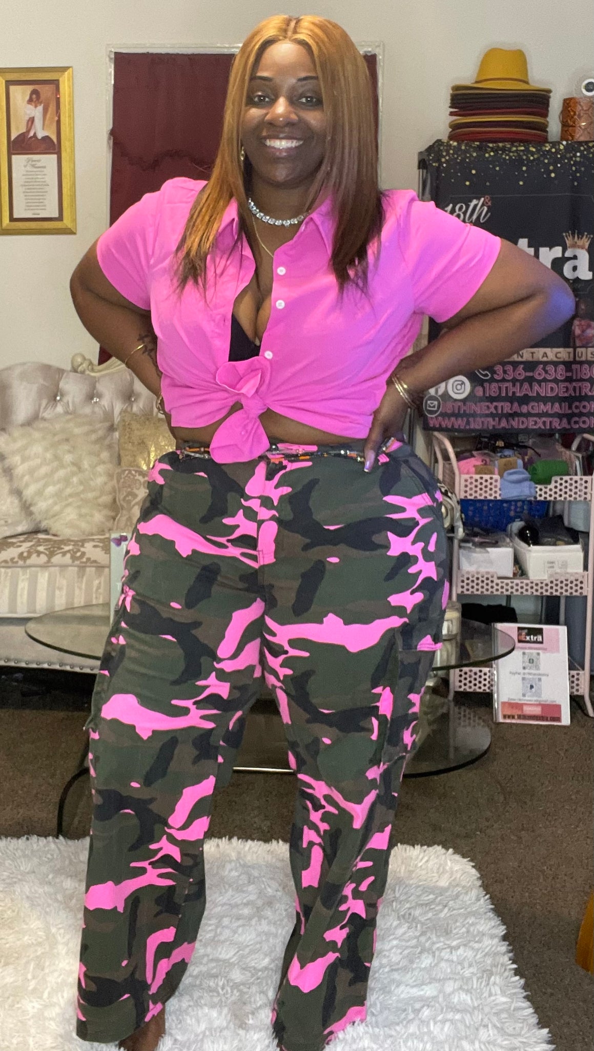 Pink Camo cargos – 18th & Extra Boutique